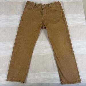 Levi's 501 Men's Straight Leg Button Fly Tan Denim Jeans Sz 42x34 ( Fit 40x32 )